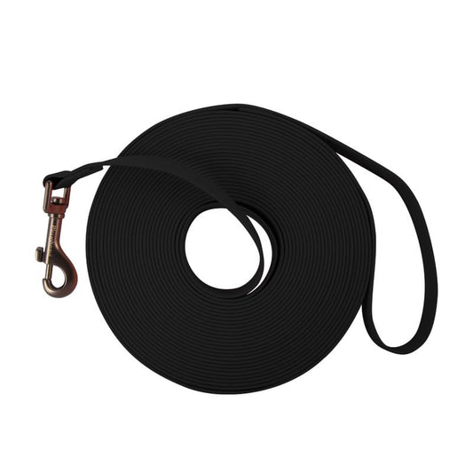 Dog Leash Obedience Recall Training Agility Lead, Waterproof, Easy to Clean, Odor Resistant, Durable,5ft 10ft 16ft 32ft 50ft Outdoor Training Leash - Great for Play, Backyard, Camping - color: Black, size: 10FT