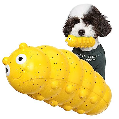 LiuMelinda Dog Chew Toys for Aggressive-Chewers - Indestructible Dog Toy for Aggressive Chewer，Tough Chew Toys for Dogs （Rubber Yellow-Insect） - color: 04-Yellow-Insect