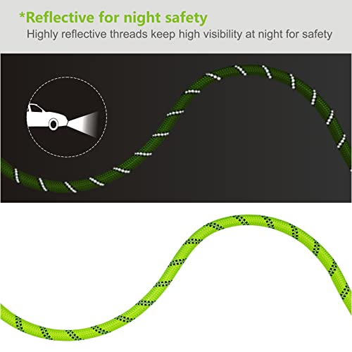Dog Leash Heavy Duty 6ft, Double Handle Dog Leash with Padded Handle for Traffic Control, Reflective Rope Leashes for Large and Medium Dogs Control Safety Training at Night (Green) - color: Green (25 to 120 lbs)