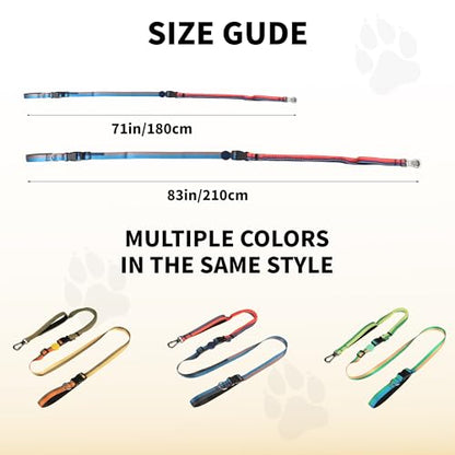 ‌EVERKING 6ft Hands-Free Dog Leash - 6-in-1 Adjustable with 360° Rotating Buckle, Night Reflective & Shock Absorbing for Large/Small Dogs (Up to 120lbs) (Dark Blue) - color: Dark blue