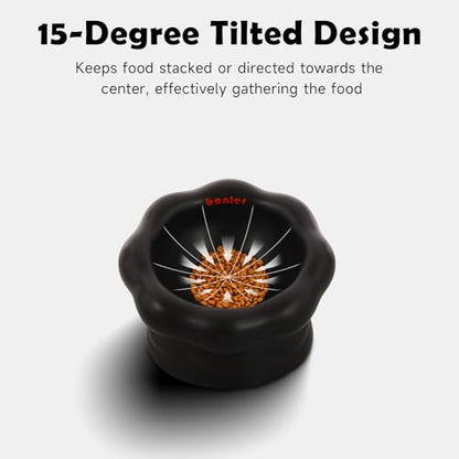 Cloud-Shaped Ceramic Cat Bowl - Elevated Raised Design for Indoor Cats & Kittens,Tilted Anti-Vomiting Shallow Dish with Spine Protection,Cute Whisker-Friendly Ceramic Food Bowls & Dishes (Black) - color: Black