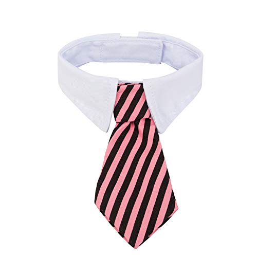 ZTON Pet Bowtie, Handcrafted Adjustable Formal Collar Neck Tie for Dogs & Cats (S, Black Stripe) - color: Black Stripe, size: S