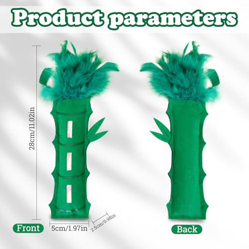 Andiker Catnip Toy for Cats, Cute Bamboo Shapes with Soft PP Cotton Bite-Resistant Cat Chew Toy with Catnip and Crinkle Paper Entertaining Interactive Cat Toy for Indoor Cats and Kitten (Bamboo) - style: Bamboo