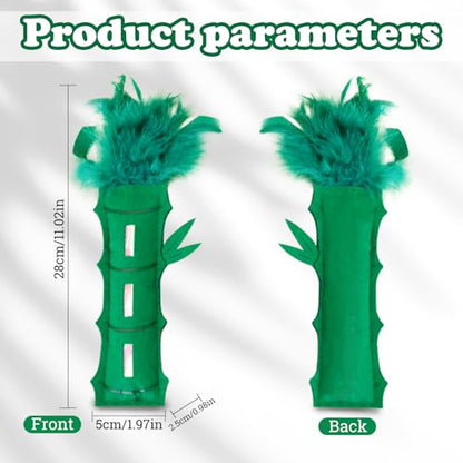 Andiker Catnip Toy for Cats, Cute Bamboo Shapes with Soft PP Cotton Bite-Resistant Cat Chew Toy with Catnip and Crinkle Paper Entertaining Interactive Cat Toy for Indoor Cats and Kitten (Bamboo) - style: Bamboo