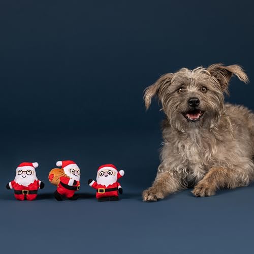 Fringe Studio Pet Toy, Rebels Without A Claus Santas Plush Dog Toy 3 Piece Set, PetShop Collection (662193) - color: Without a Claus