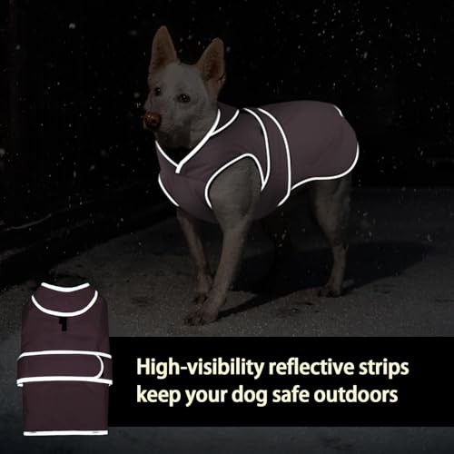 MIGOHI Reflective Dog Coat, Waterproof Winter Jacket, Fleece Lined, Small, Pink - color: Pink, size: Small