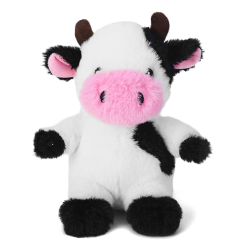 Blnboimrun Dog Toys Puppy Toys Interactive Dog Toys for Small Medium Large Dogs, Squeaky Dog Chew Toys to Keep Them Busy, Plush Dog Toy with Crinkle Paper Stuffed (Cow) - color: White Cow