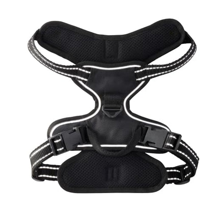 Pet Passion MAX - THE Hardy Reflective Harness, Black, X-Large - color: BLACK, size: X-Large (55-80 lbs)