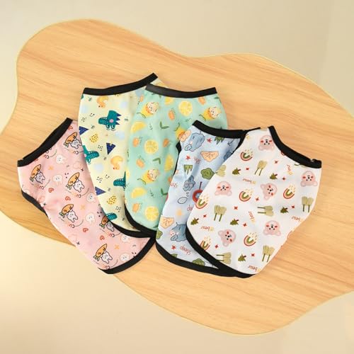 5 Pack Dog Cooling Shirts Breathable Instant Cooling Dogs Vest Lightweight for Summer Dog Clothes cat Clothes (S) - size: Small