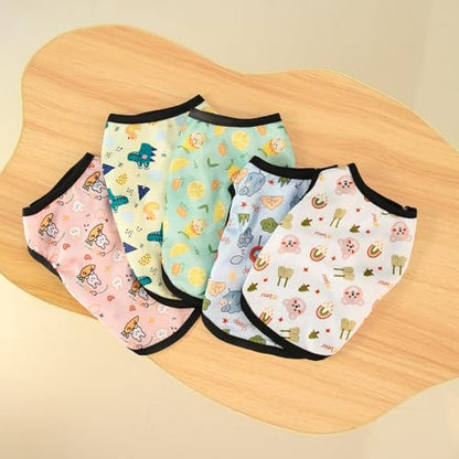 5 Pack Dog Cooling Shirts Breathable Instant Cooling Dogs Vest Lightweight for Summer Dog Clothes cat Clothes (S) - size: Small