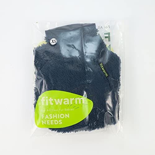 Fitwarm Dog Fuzzy Velvet Pajamas, Dog Winter Clothes for Small Dogs Boy Girl, Pet Jumpsuit, Doggy Apparel, Navy Blue, Large - color: Blue, size: Large
