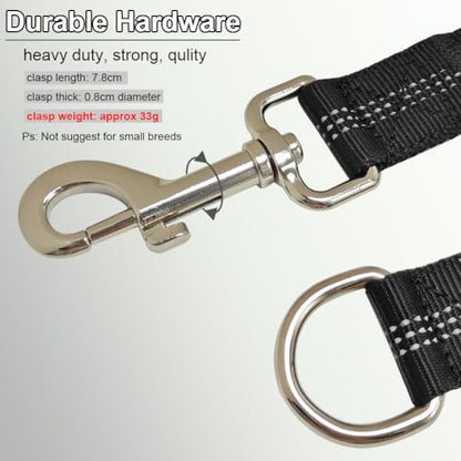 Bungee Dog Leash Extension, 18”Dog Shock Absorber Extender, Works with Any Leash for Walking, Jogging, Training, Playing - color: Black
