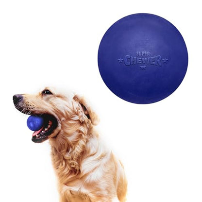 Tuff Pupper SuperChewer Tough Dog Ball Toy | Lifetime Replacement | Strong Natural Rubber | Great Dog Fetch Toy | Chew Toys for Dogs | Ultra Durable Chew Toys for Aggressive Chewers | for All Breeds - size: Medium - 2.5 Inch / 8 oz