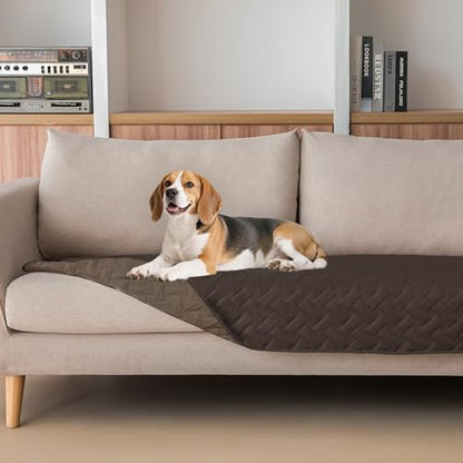 gogobunny 100% Double Sided Waterproof Dog Blanket Soft Pet Bed Cover Reversible Protect Furniture Couch Sofa Car for Puppy Cat (Dark Coffee/Light Coffee, 30x70 Inch (Pack of 1)) - color: Dark Coffee/Light Coffee, size: 30x70 Inch (Pack of 1)