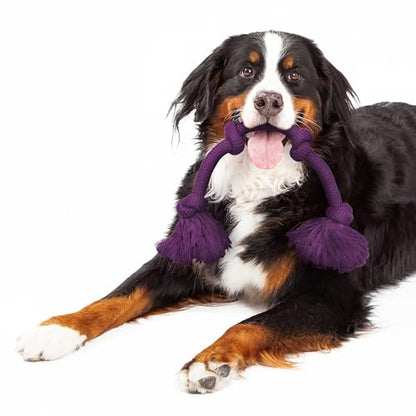 Playology Dog Toys | Dri-Tech Rope Tug of War Dog Toy for Tough Chewers | Bacon Scented Mega Size Tug Rope Toys for Extra Large Dogs - size: Mega, style: Bacon