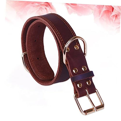 Happyyami Wide Dog Collar for Small Medium Large Dogs Genuine Grade Soft Padded Comfortable Pet Collar