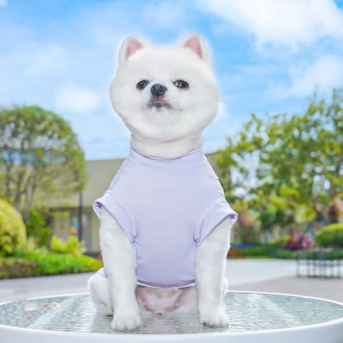 Sun Protection Dog Shirt Breathable Quick-Drying Ice Silk Dog Cooling T-Shirts Summer Pet Sleeveless Clothes for Small Medium Dogs Cats Blue 2XL - color: Blue, size: 2XL