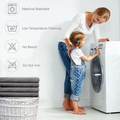 Waterproof Dog Blanket, Small Pet Couch Covers for Sofa, Chair Bed Furniture Protector Washable Reversible(82"x102",Lightgrey+Darkgrey and 52"x82", Lightgrey+Darkgrey)