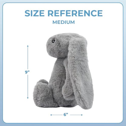 Best Pet Supplies Interactive Squeaky Dog Chew Toy, Ideal Dog Toys for Chewers, Small, Medium & Large Dogs, and Fetch Lovers - Bunny (Gray), Large - color: Bunny (Gray), size: Large