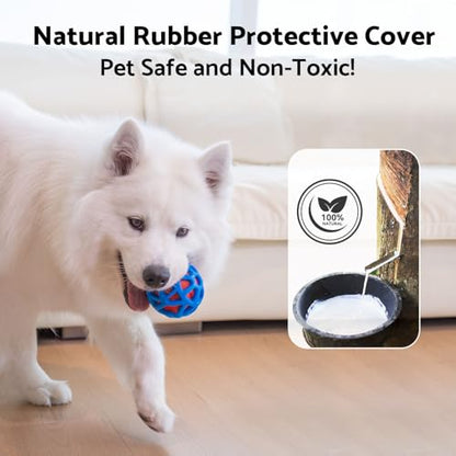seagi Interactive Dog Toys – Durable Automatic Bouncing & Vibrating Interactive Dog Ball for Smart Play, Motion-Activated Moving Dog Toy for Small/Medium/Large Dogs,USB Rechargeable (Blue) - color: Blue