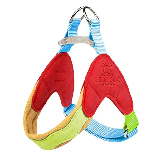 Trendy Soft Meshes Dog Harnesses Leashes Breathable Light Weight Vest for Walking, Training Dog Accessories Soft Meshes Puppies - color: Fiery red, size: XS