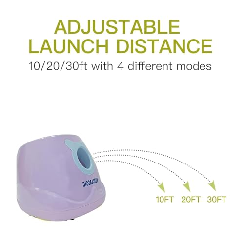 Automatic Dog Ball Launcher for Small to Medium Dogs, Interactive Pet Toy with Balls (Purple)