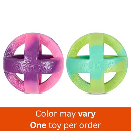 ASPCA Heavy Duty Cage Ball Dog Toy – Scented Rubber Chew Toy for Power Chewers – Durable & Safe TPR Material – Indoor & Outdoor Fetch Play