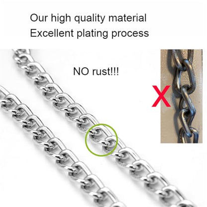 Silver Dog Choker Chain,Metal Slip Link P Chain Training Heavy Duty Male Boys Martingale Collar Female Girls Puppy Collars for XXS XS Small Medium Large Big Breed,L - color: Silver, size: L(neck Max 20inch)d3.5mm