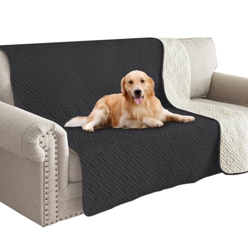 2026 Waterproof Bed Sofa Blanket (52"x82") Comfy Couch Sofa Mat for Dog Pets with Anti-Slip Back, Universal Incontinence Lightweight Liner Pad for Furniture Car Picnic etc Durable Washable, Black - color: Black, size: 52x82 Inch