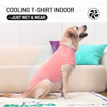 2Pack Dog Shirts, Breathable Dog Cooling Shirt for Small Dogs, Sun Protection Dogs Cooling Vest Tank Tops, Lightweight Soft Stretchy Sun Shirts, Sleeveless Summer Pet Clothes - Green + Pink M - color: Pink+Green, size: Medium