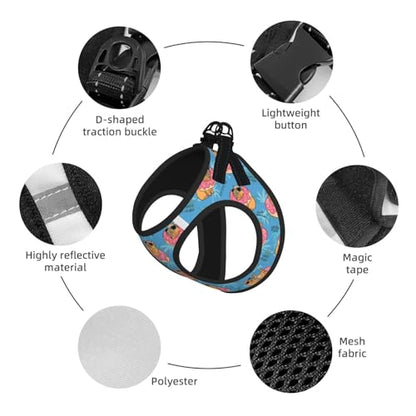 Funny Capybara Pet Harness Escape Proof Dog Harness Adjustable Mesh Padded Reflective Dog Vest Harness and Leash Set Small - color: Style 2, size: Small