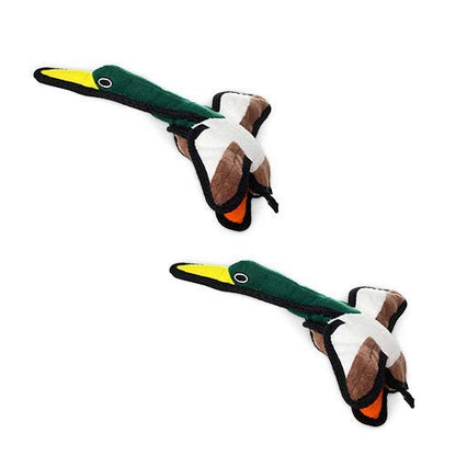 TUFFY World’s Tuffest Soft Dog Toy – Barnyard JR Series, Duck with Squeakers, 2 Pack - color: Duck, size: Jr 2 Pack