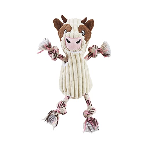 Outward Hound Ranch Roperz Cow Plush Squeaky Dog Toy - color: Ranch Roperz Cow