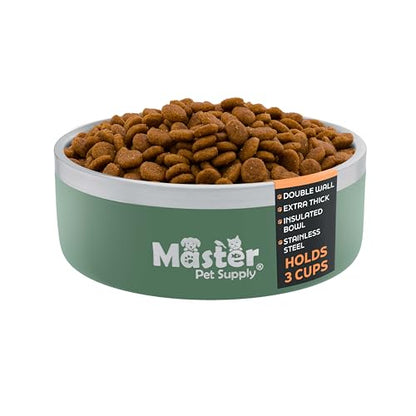 Master Pet Supply Stainless Steel Dog Bowls - 25 oz, Heavy Duty - Camo Patrol, Double Wall Extra-Thick Insulated, Non-Slip Pet Water Bowl for Dogs, Cats & Pets, Anti Rust Metal, Dish Washer Safe - color: Camo Patrol, size: 3 Cups (25 oz)
