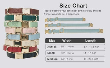 Soft Classic Leather Dog Collar Heavy Duty Padded Collars with Metal Buckle for Puppy Small Medium Dogs (Blue,XS) - color: Blue, size: XSmall