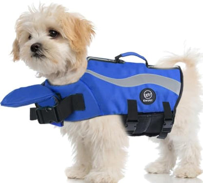 EMUST Dog Life Vests, Adjustable Life Jackets for Small Dogs with Enhanced Buoyancy, Small Dog Swim Vest with Durable Rescue Handle, Royal Blue,XS - color: Royal Blue, size: XS