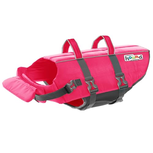 Outward Hound Granby Splash Pink Dog Life Jacket, Medium - color: Pink, size: Medium (Chest Girth: 21"-27")