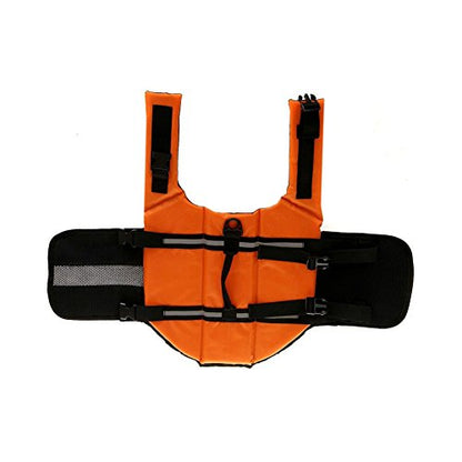 TESOON Adjustable Dog Life Jacket Reflective Quick Release - color: Orange, size: Small
