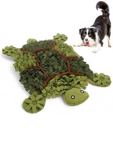 Snuffle Mat for Dogs, 28.8''x22.8'' Large Nose Work Mat, Dog Food Mat for Foraging and Mental Stimulation, Interactive Feeders for Boredom Relief (Brown) - color: brown
