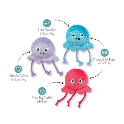 Fringe Studio Too TENTA-Cool Small Plush Dog Toy 3PCS Set, PetShop Collection (662127) - color: Multicolor
