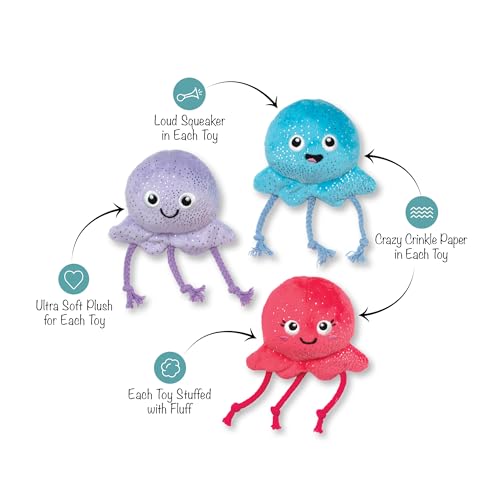 Fringe Studio Too TENTA-Cool Small Plush Dog Toy 3PCS Set, PetShop Collection (662127) - color: Multicolor