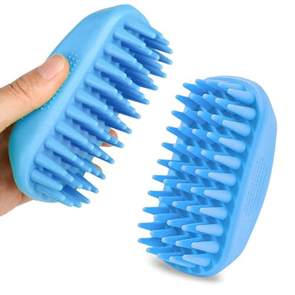 Dog Shampoo Brush & Dog Shower Brush, Upgraded Pet Grooming Bath Brush with Soft Silicone Bristles, Adjustable Handle Massage Comb for Long & Short Hair Dogs and Cats - color: Pet Silicone Shampoo Brush 2