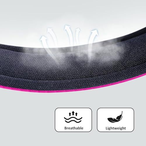 Didog Soft Padded Dog Collars for Small Dogs, Lightweight and Breathable Dog Collar with Metal Buckle, Rose Purple, M - color: Rose Purple, size: M: Fit 11-15" Neck