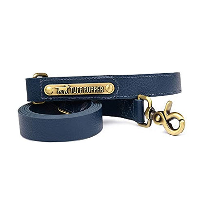 Tuff Pupper Classic 6 Foot Heavy Duty Dog Leash | 10x Stronger Than Leather | 100% Waterproof & Odor Proof Dog Leash | Tough Rust-Proof All Metal Hardware - color: Midnight Blue