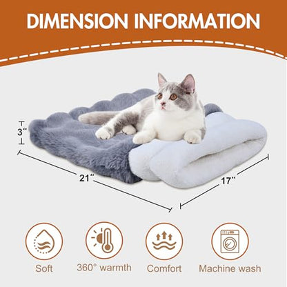 4 in 1 Self Warming Burrow Cat Bed, Pet Hideway Sleeping Cuddle Cave (Style2- Gray) - color: Style- Gray