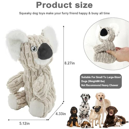 HDSMNGY Dog Toys for Aggressive Chewers, Durable Plush Rope Dog Toy with Squeaky, Interactive Tug Toy for Small Medium Dogs, Teeth Cleaning & Boredom Relief