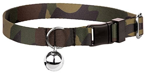 Country Brook Petz - Woodland Camo Cat Collar - Camouflage Collection Featuring Rugged Designs - color: Woodland Camo