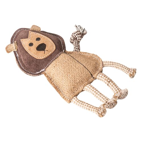 Natural Jute Dog Chew Toy – Lion Shape, Tough & Durable Puppy Teething Toy, Safe Eco-Friendly Chew, Interactive Training & Play Toy for Small, Medium & Large Dogs - style: Lion Shape