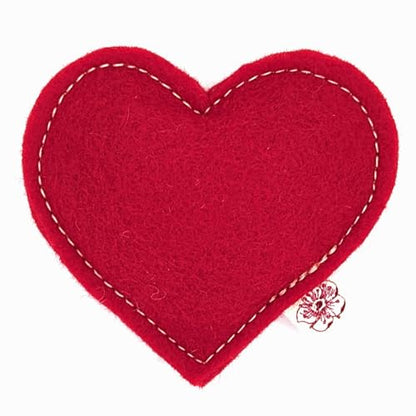 Catnip Toy – Heart Shape, Organic Catnip, 100% Wool Felt, Grown & Made in The USA - Red - color: Red, size: 1 pack