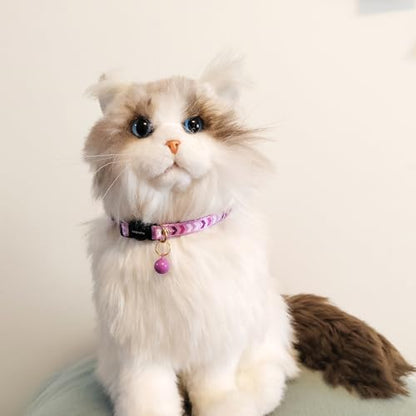 2 Pack Breakaway cat Collars with Bell,Safety Quick Release Pendant Cute Kitten Collar,Adjustable 20-30cm (Auqa+Purple, 20-30cm) - color: Auqa+Purple